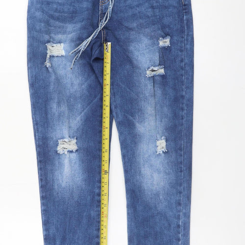 The Casual Company Girls Blue Ripped Boyfriend Jeans Size 12 Years