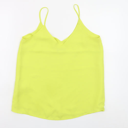 Oasis Womens Yellow V-Neck Camisole Tank Top Size 10