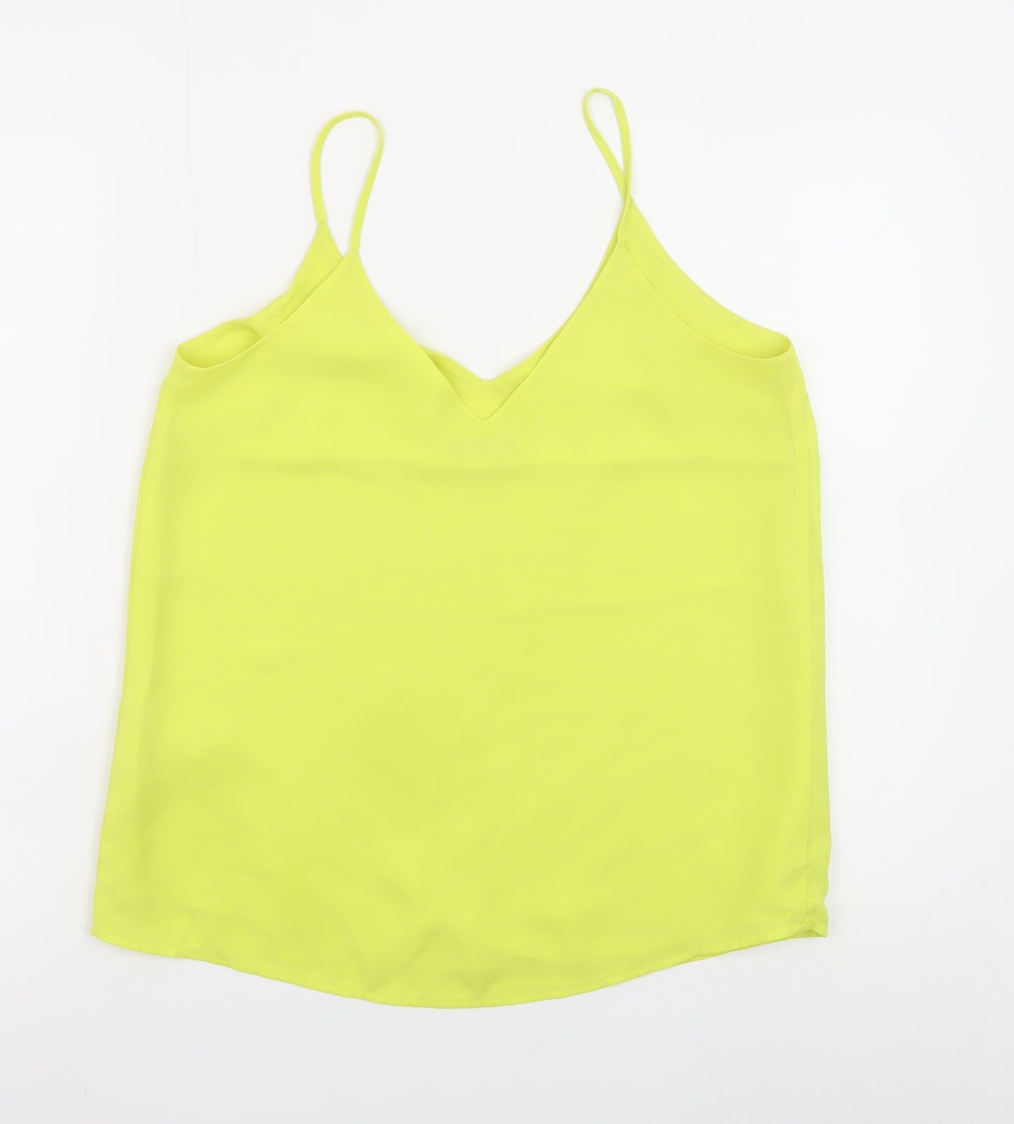 Oasis Womens Yellow V-Neck Camisole Tank Top Size 10