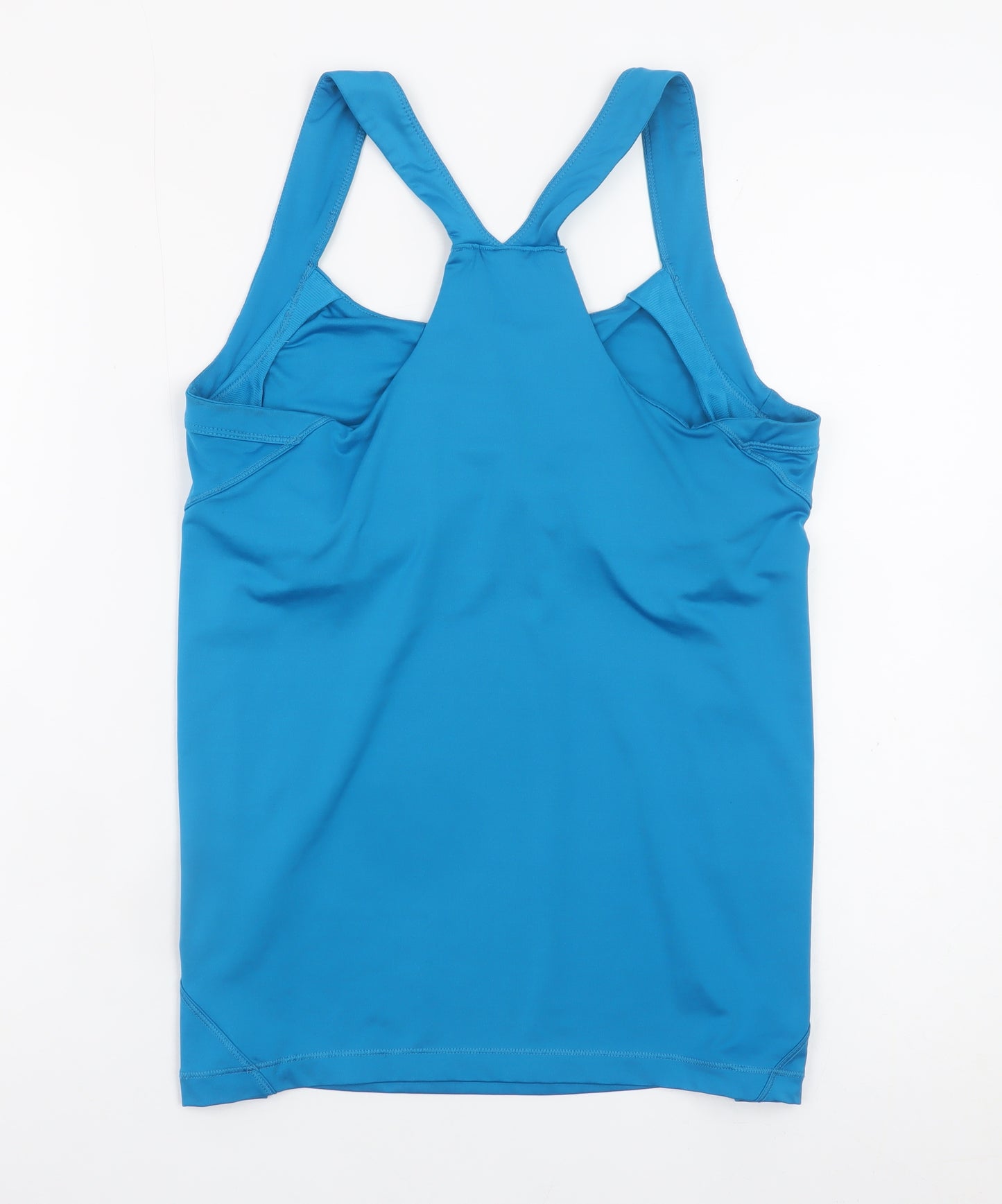 Reebok Womens Blue Racerback Tank Top L Sports Moisture Wicking