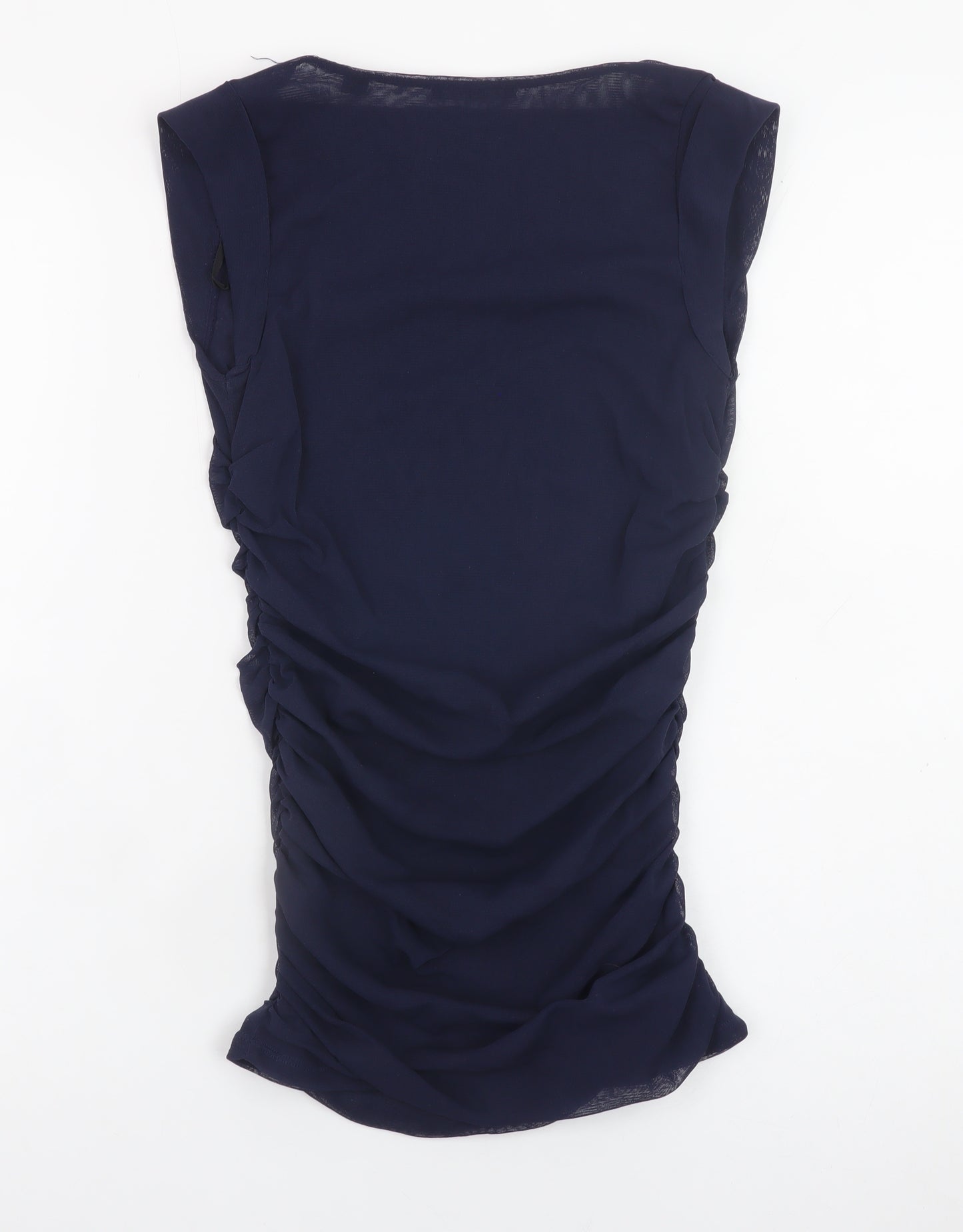 Mexx Women Blue XS Bodycon Ruched Sleeveless Jersey Dress