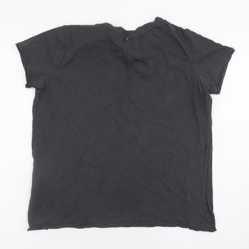 MOS MOSH Women's Black Graphic Sequin T-Shirt Size S