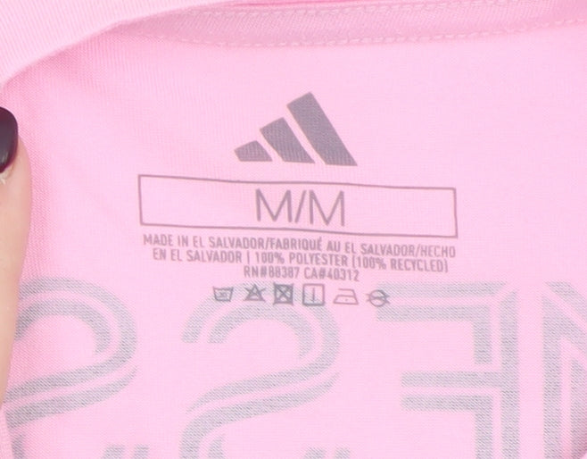 Adidas Unisex Adults Pink Miami Jersey T-Shirt M Regular Fit