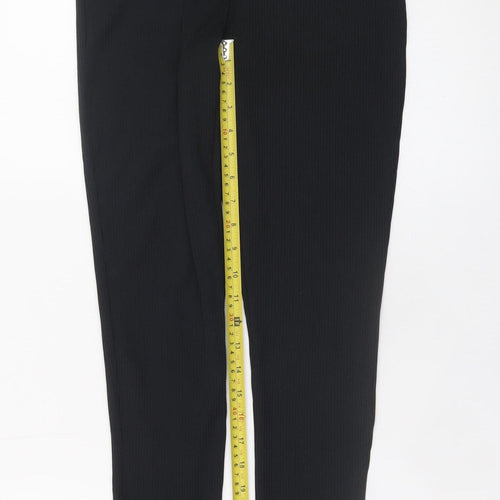 Topshop Women Black Size 12 Ankle Length Stretch Leggings