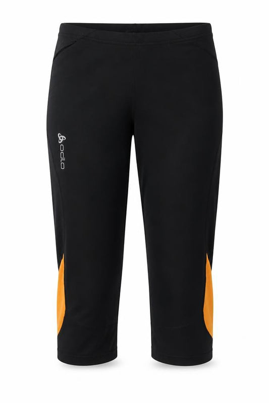 Odlo Womens Black Capri Leggings Medium Stretch Running Trousers