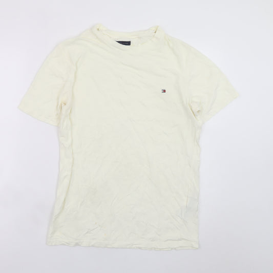 Tommy Hilfiger Men's Ivory Short Sleeve Crew Neck T-Shirt Size M