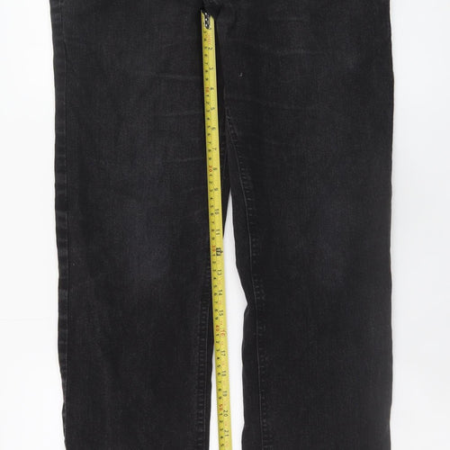 Dunnes Stores Men's Black Straight Jeans 34W 30L Cotton Denim