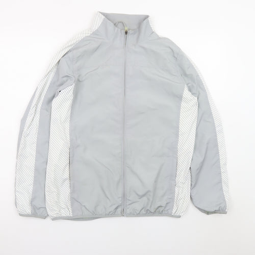 Pádras Harrington Men's Grey Full Zip Lightweight Windbreaker Jacket Size M