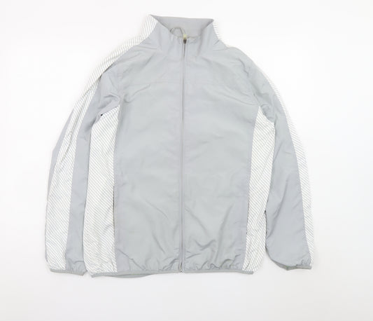Pádras Harrington Men's Grey Full Zip Lightweight Windbreaker Jacket Size M
