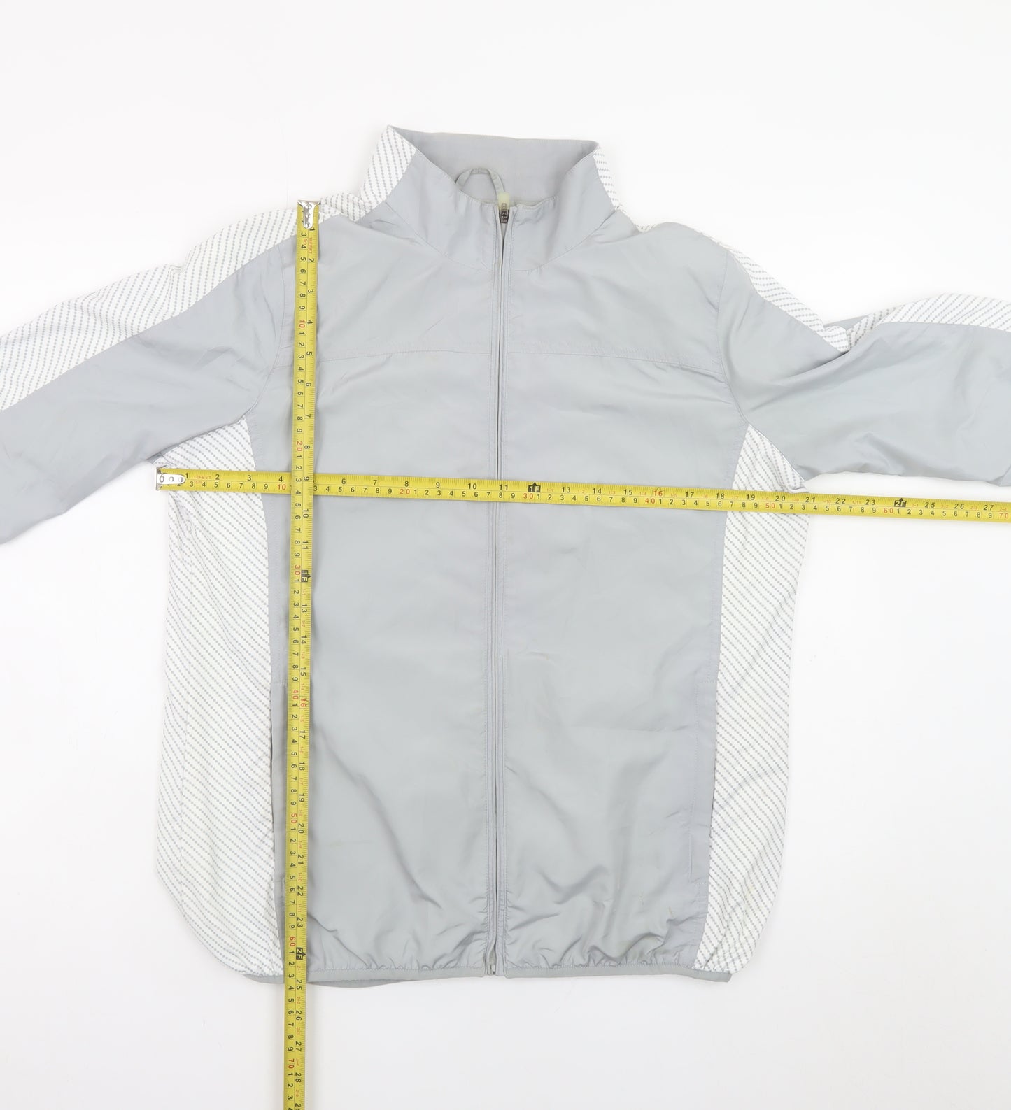 Pádras Harrington Men's Grey Full Zip Lightweight Windbreaker Jacket Size M