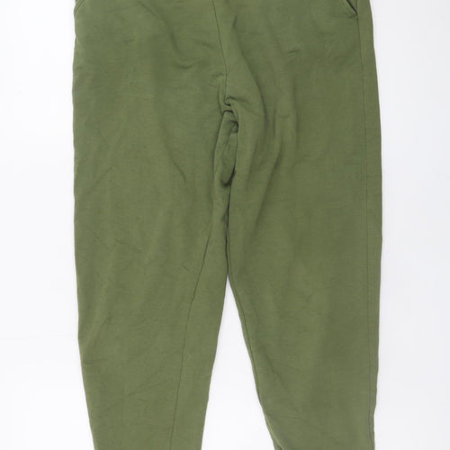 Marks and Spencer Men's Green Jogger Trousers Size M