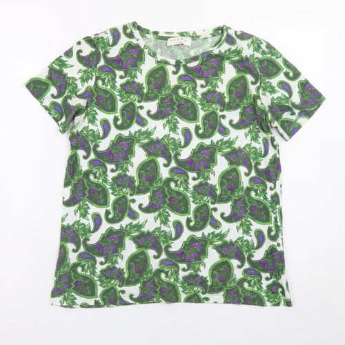 Sandro Women’s Multicoloured Paisley Cotton T-Shirt Size S