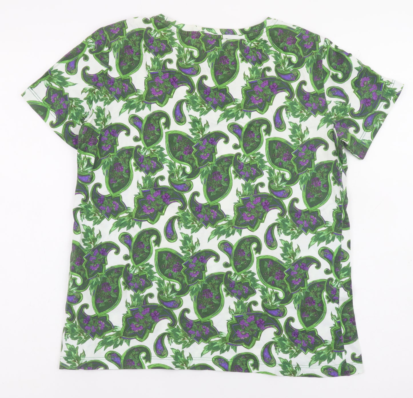 Sandro Women’s Multicoloured Paisley Cotton T-Shirt Size S