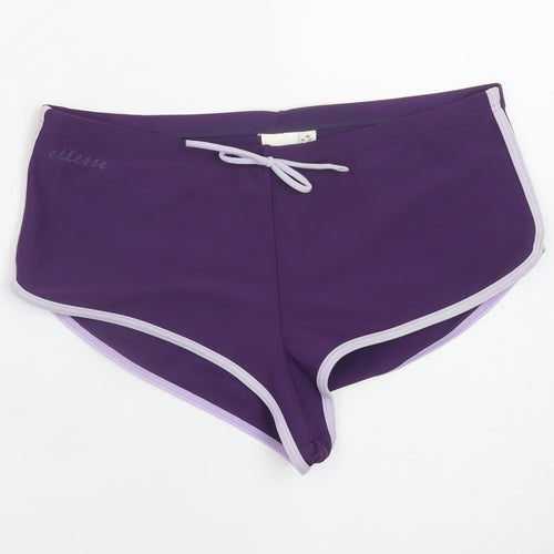 Ellesse Women Purple Swim Shorts Size 16 Boy Short Quick Dry