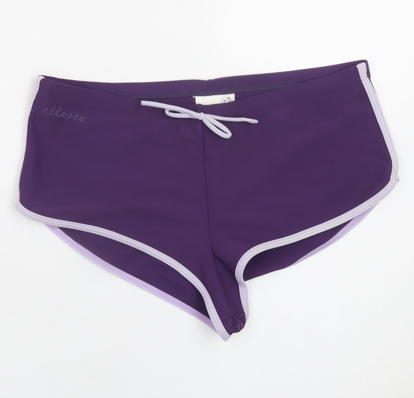 Ellesse Women Purple Swim Shorts Size 16 Boy Short Quick Dry