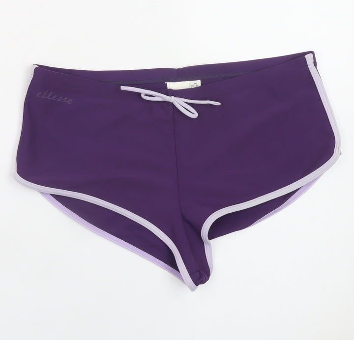 Ellesse Women Purple Swim Shorts Size 16 Boy Short Quick Dry