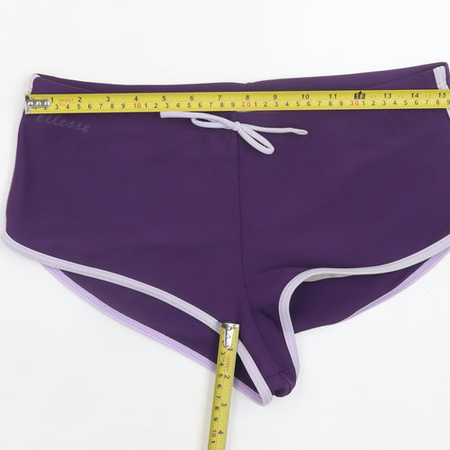 Ellesse Women Purple Swim Shorts Size 16 Boy Short Quick Dry