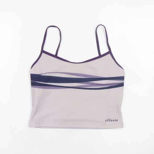 Ellesse Womens Purple Tank Swim Top Size 16 Stretch Lined