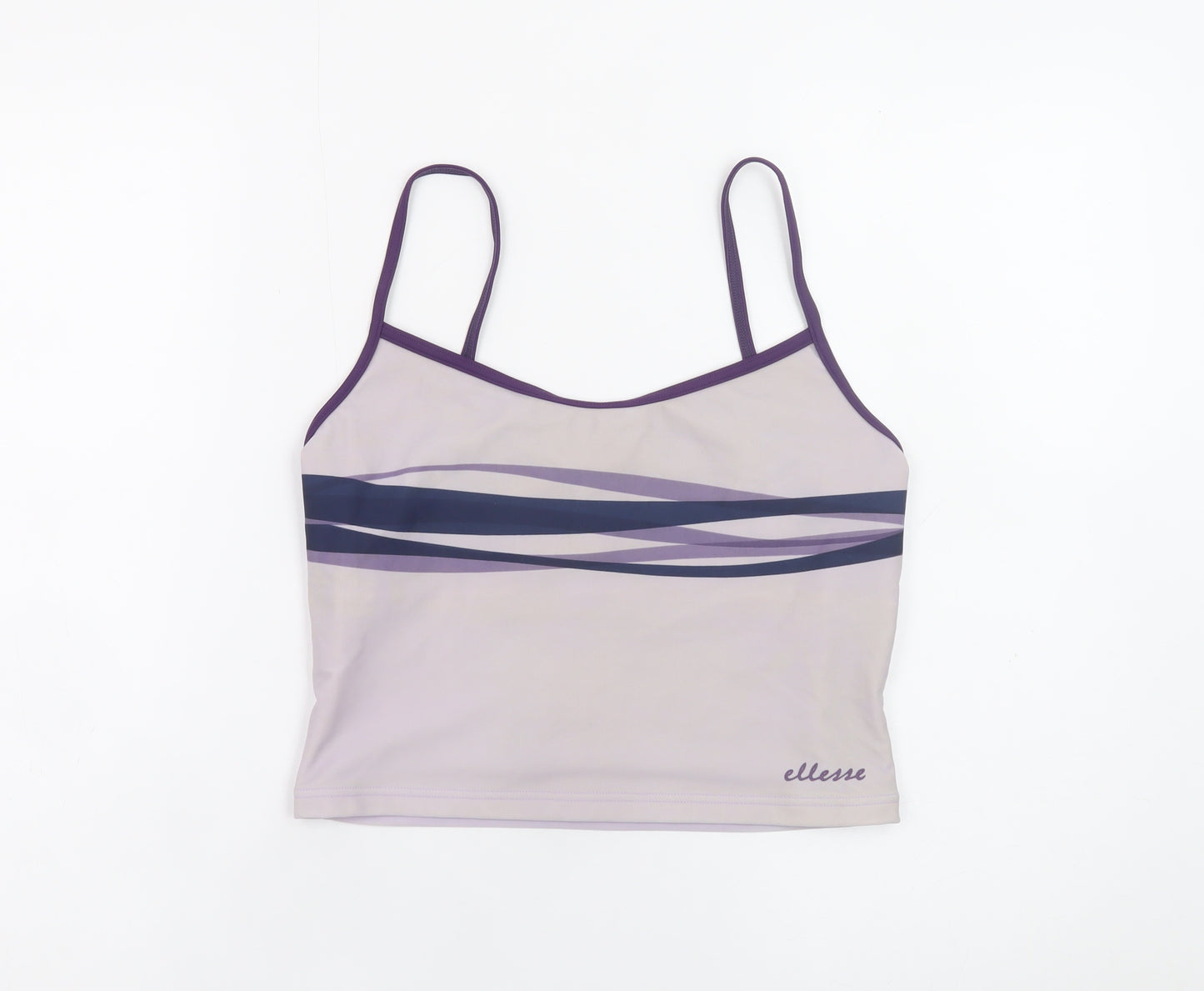 Ellesse Womens Purple Tank Swim Top Size 16 Stretch Lined