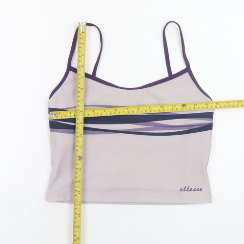 Ellesse Womens Purple Tank Swim Top Size 16 Stretch Lined