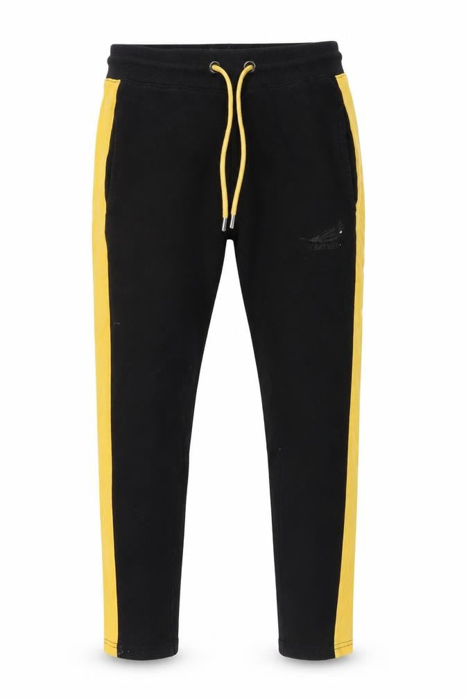 Feathers Men's Black Jogger Trousers M Casual Elastic Waist