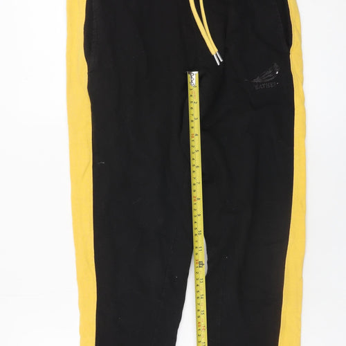 Feathers Men's Black Jogger Trousers M Casual Elastic Waist