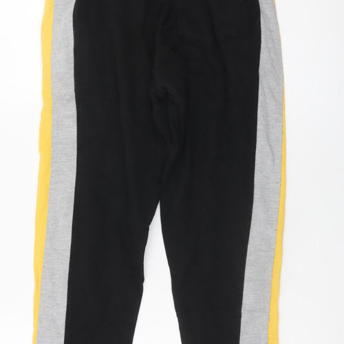 Feathers Men's Black Jogger Trousers M Casual Elastic Waist