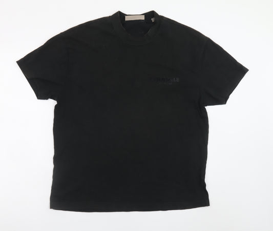 Fear of God Essentials Black Men's XS Relaxed Fit Cotton T-Shirt