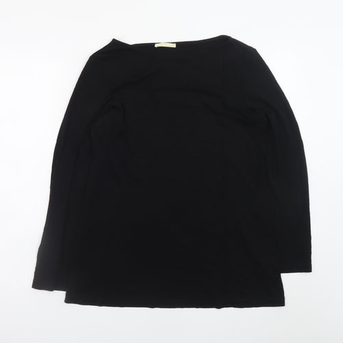 St. Bernard Women Black Size 12 Shift Dress Long Sleeve