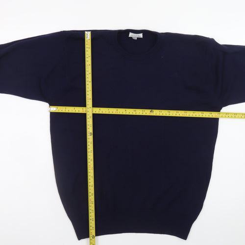 First Avenue Classics Women's Blue Wool Crew Neck Jumper Size 14