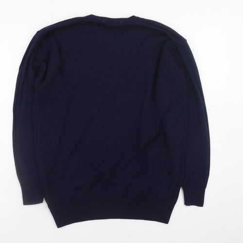 First Avenue Classics Women's Blue Wool Crew Neck Jumper Size 14