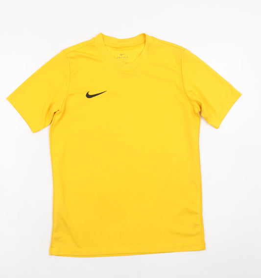 Nike Boys Yellow Dri-FIT Short Sleeve Sports T-Shirt 12-13 Years