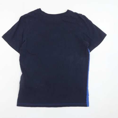 Jack & Jones Boys Blue Colourblock Cotton Logo T-Shirt 14 Years