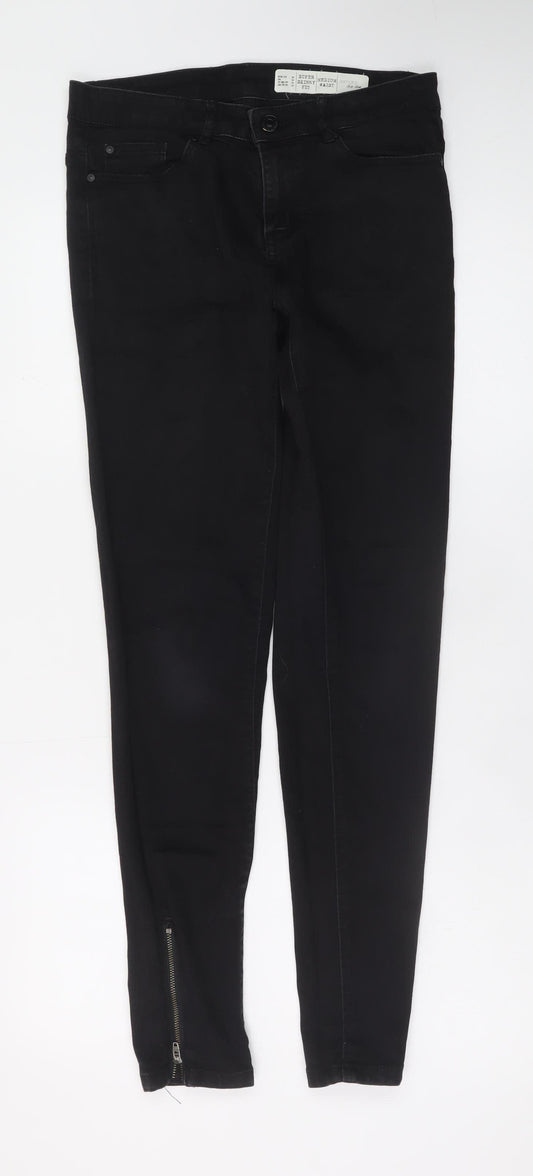 Esmara Women’s Black Super Skinny Jeans Size 12 Mid Rise Ankle Zip