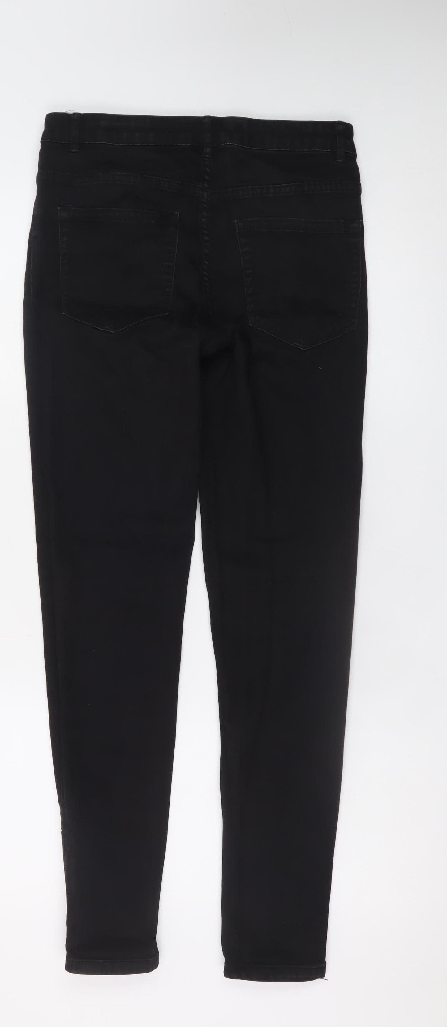 Esmara Women’s Black Super Skinny Jeans Size 12 Mid Rise Ankle Zip