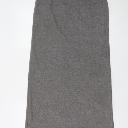 ASOS DESIGN Women's Grey Midi Straight Skirt Size M Elastic Waist