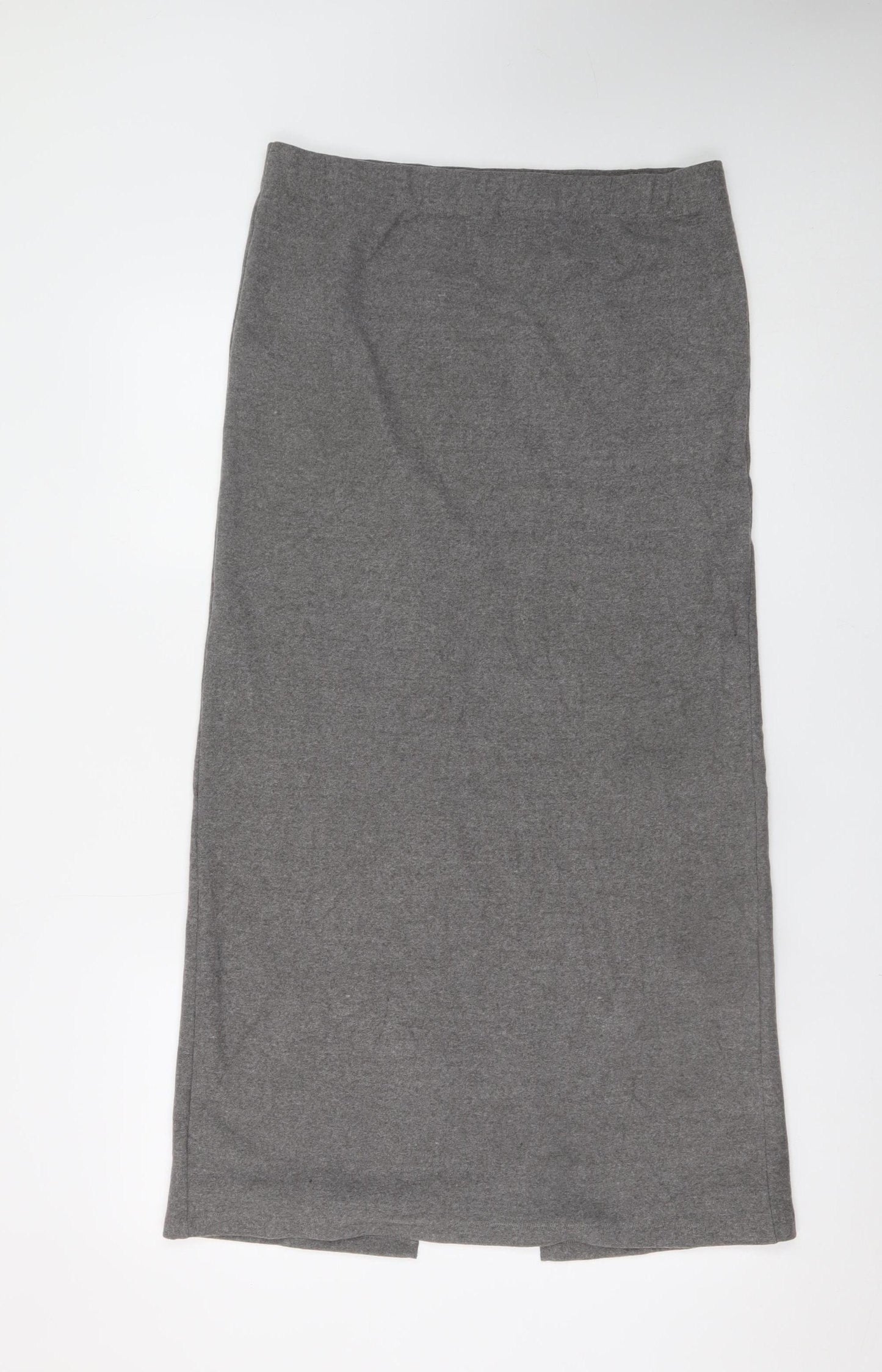ASOS DESIGN Women's Grey Midi Straight Skirt Size M Elastic Waist
