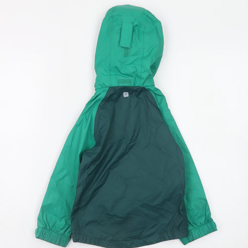 Mountain Warehouse Boys Green 3-4 Years Waterproof Hooded Rain Jacket