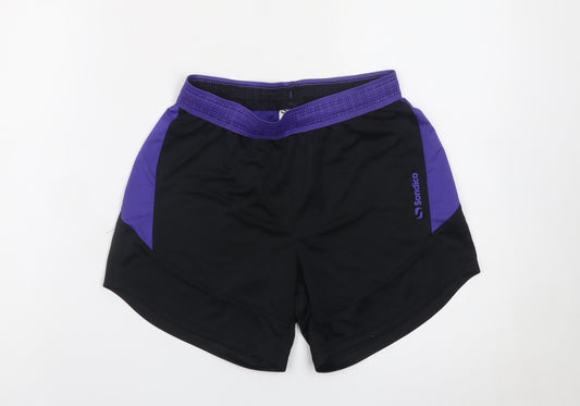 Sondico Women's Black Purple Size 8 Athletic Sports Shorts