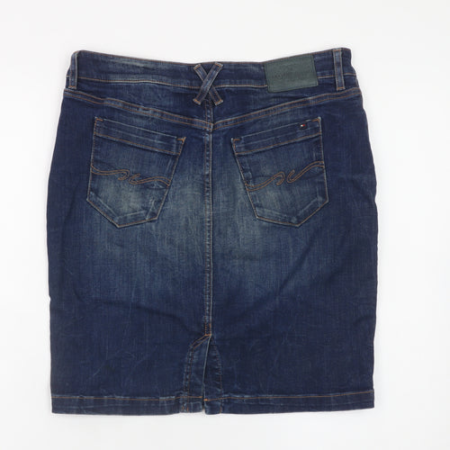 Tommy Hilfiger Womens Blue Denim Knee Length Pencil Skirt Size 8