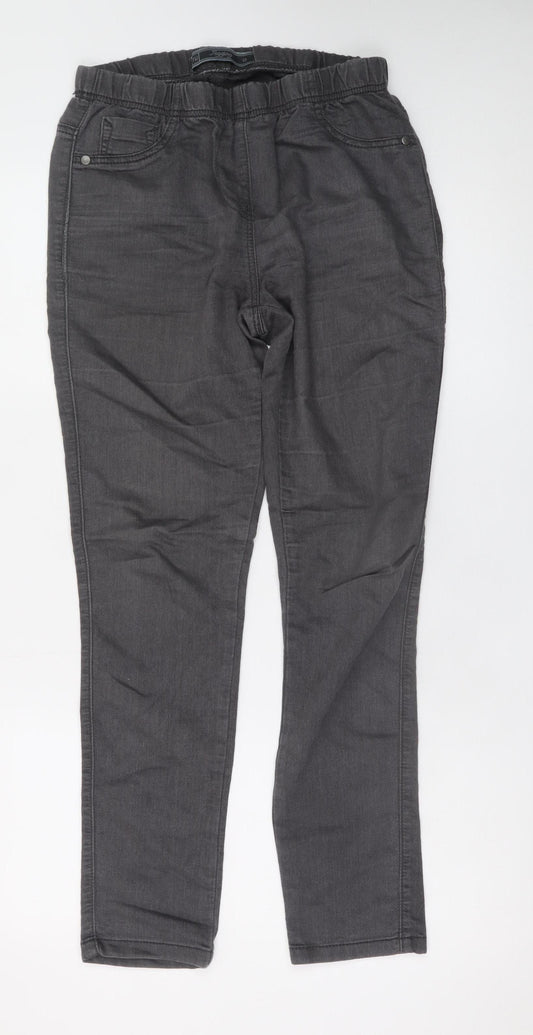 Tu Women’s Grey Jegging Jeans Size 12 Slim Fit Stretch Comfort