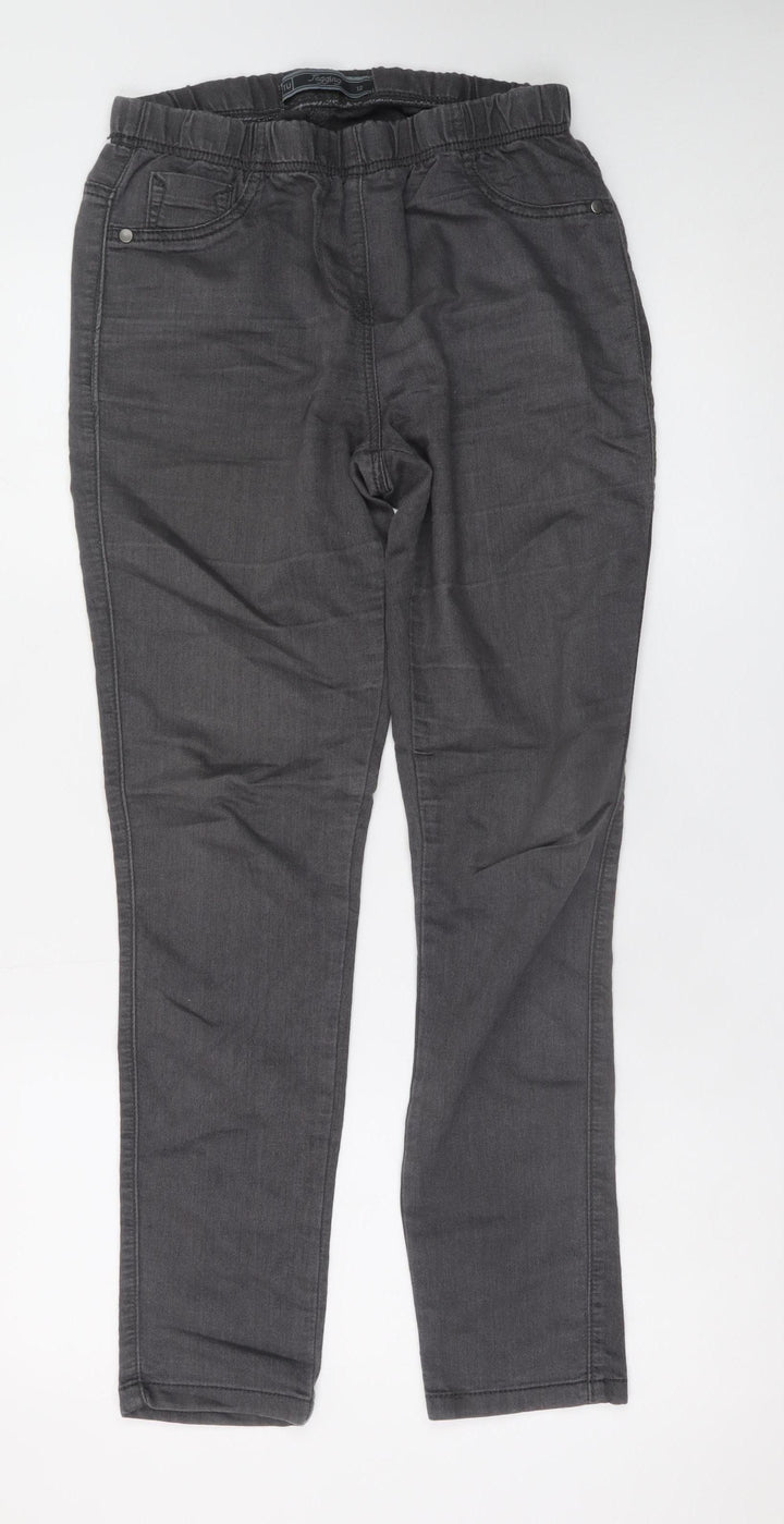 Tu Women’s Grey Jegging Jeans Size 12 Slim Fit Stretch Comfort