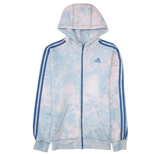 Adidas Men's Blue Full Zip Hoodie Size S Sport Essentials