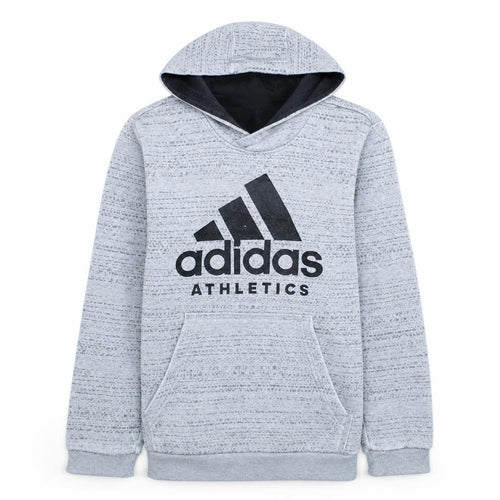 Adidas Boys Grey Hoodie 11-12 Years Pullover Fleece Athletic Logo