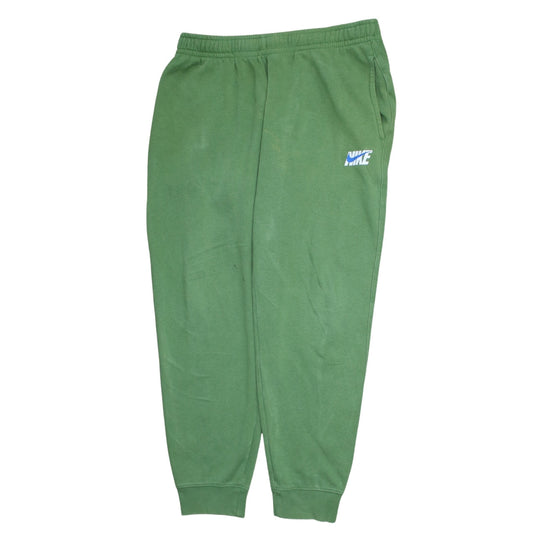 Nike Men’s Green Jogger Sweatpants L Regular Fit Cotton Fleece