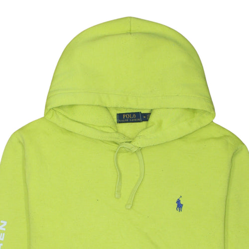 Ralph Lauren Men's Yellow Pullover Hoodie M Logo Sportswear