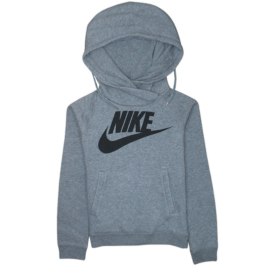 Nike Men's Grey XS Pullover Hoodie with Logo and Kangaroo Pocket