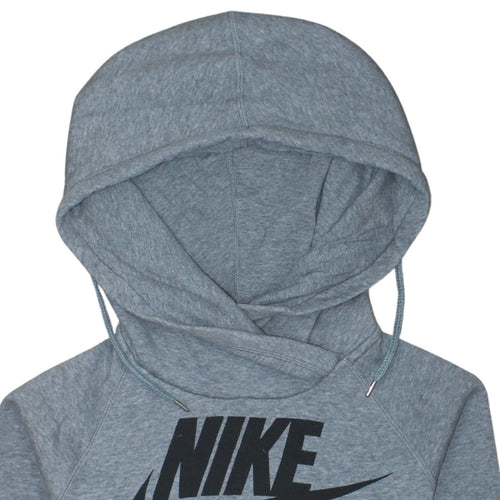 Nike Men's Grey XS Pullover Hoodie with Logo and Kangaroo Pocket
