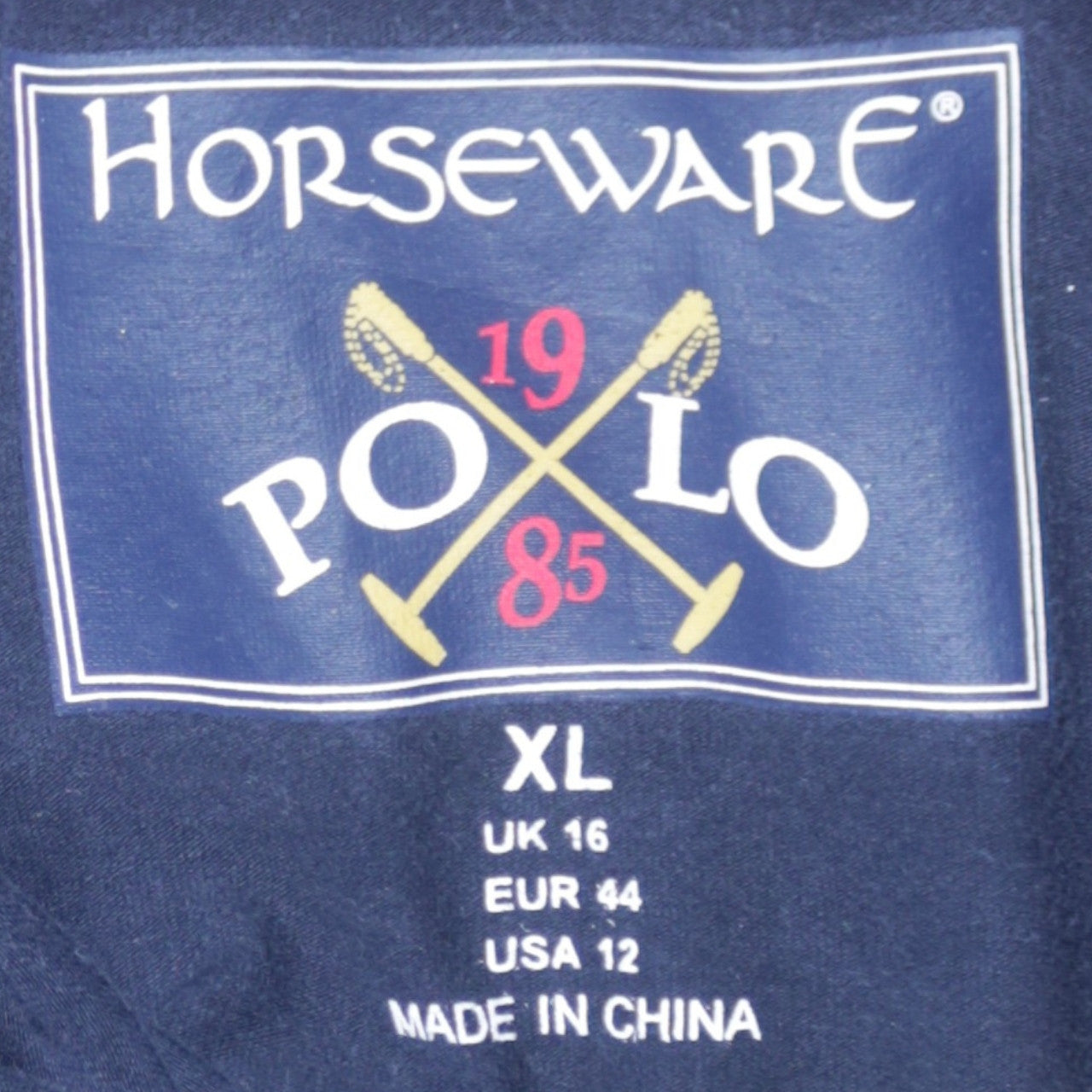 Horseware Women Navy & Red Henley Sweatshirt UK16 XL Cotton Blend