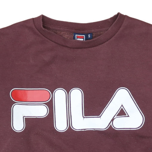 FILA Men's Brown Logo Crew Neck Sweatshirt Size S